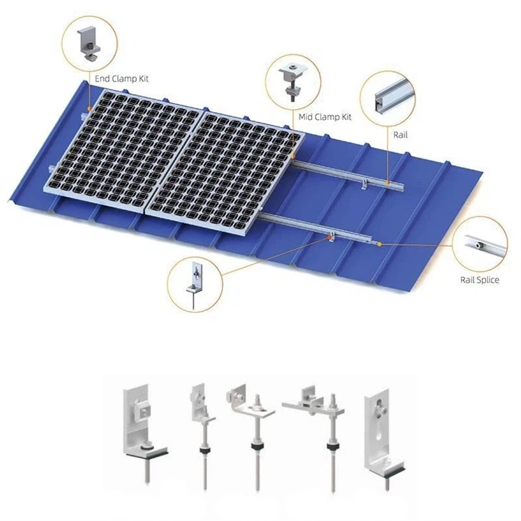 Heavy-Duty L-Bracket For Metal Roof Solar Racking Systems factory